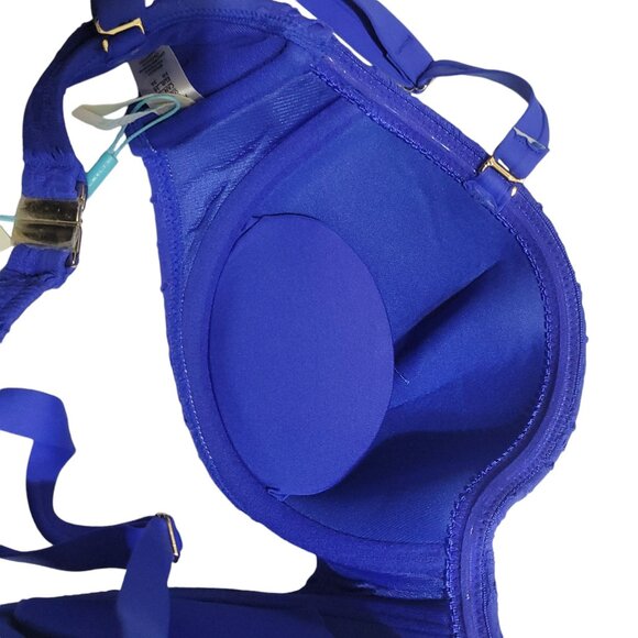 Sea Level Swim Australia Chantilly Bandeau Swim Top Azure DD/E Cup  US 4 - Picture 5 of 15